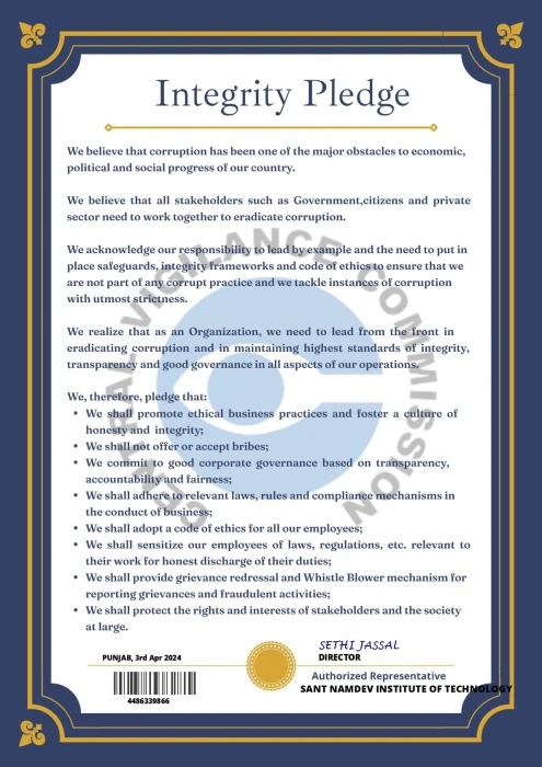 Gallery SANT NAMDEV INSTITUTE OF TECHNOLOGY